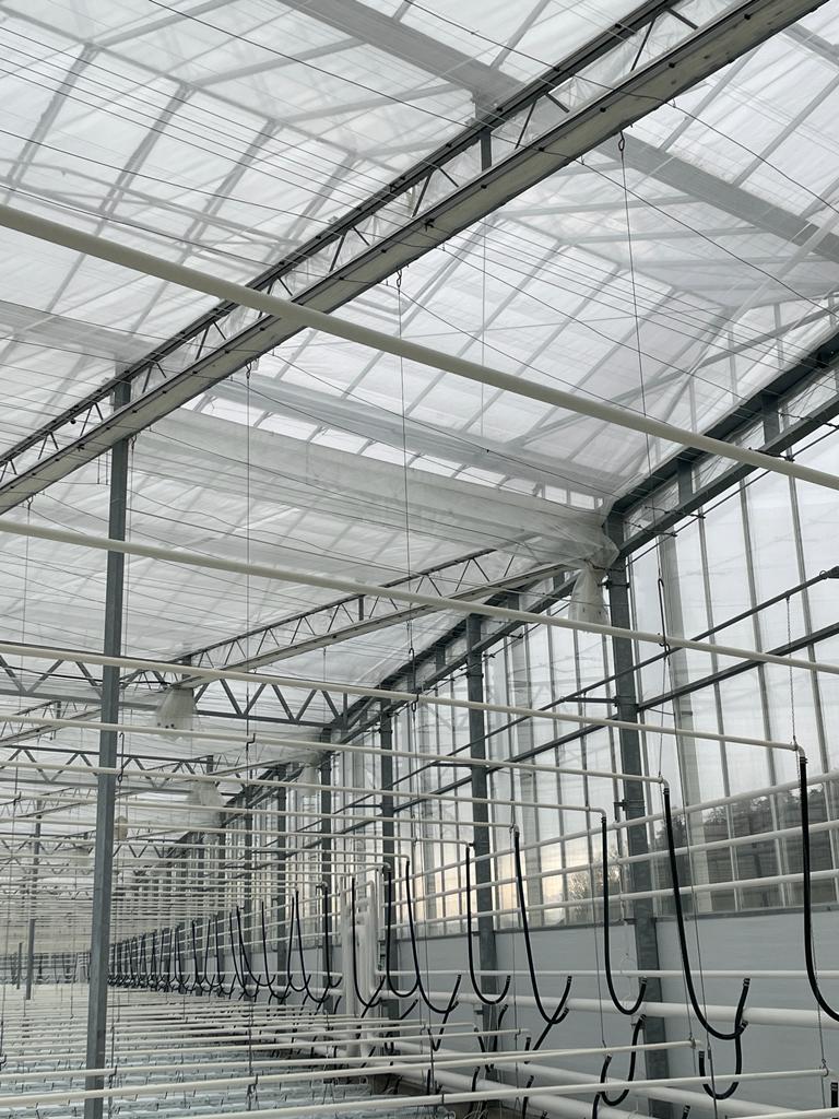 Modern greenhouse ready for Miroflect installation